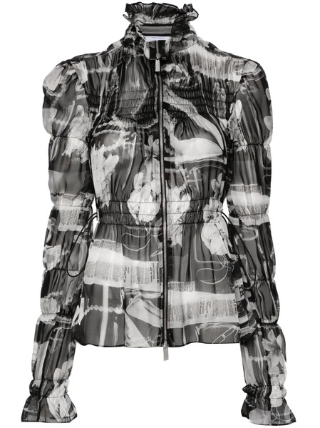  Off-white Xray Silk Blouse - Black 