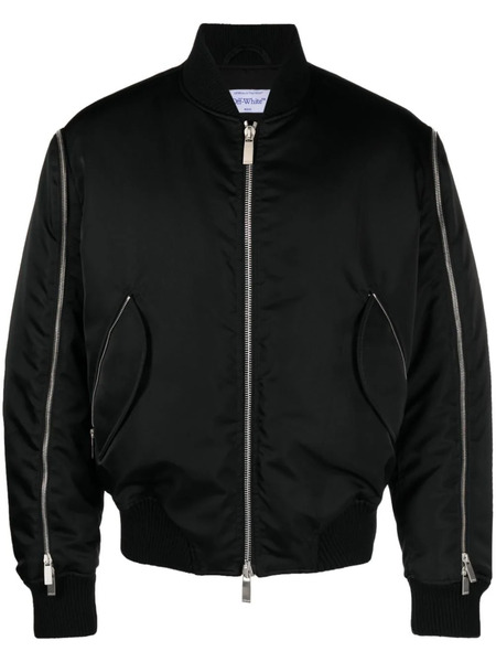  Off-white Zip-up Bomber Jacket - Black 