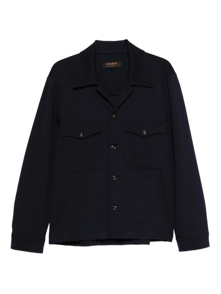  Officina 36 Button-down Flap-pocket Jacket - Blue 