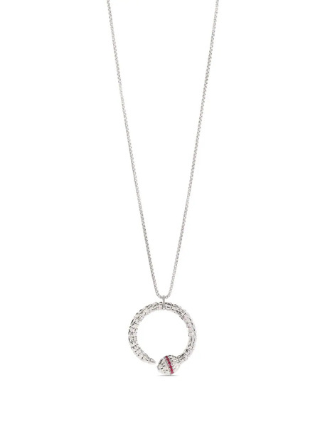  Officina Bernardi 18kt White Gold Ophidia Ruby Necklace - Silver 