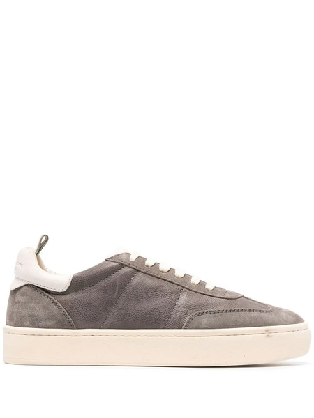  Officine Creative Combined Suede-leather Sneakers - Grey 