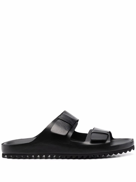  Officine Creative Double Strap Flat Sandals - Black 