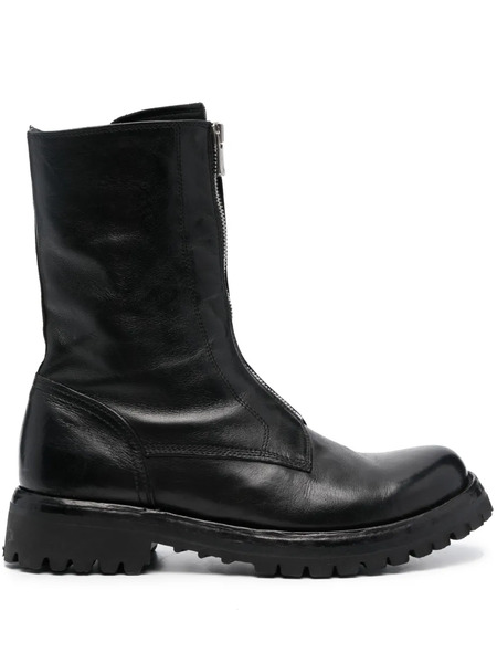  Officine Creative Loraine Zip-up Leather Boots - Black 