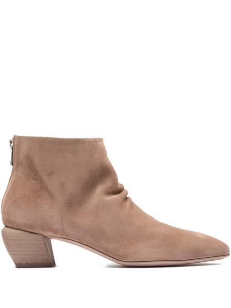  Officine Creative Sally Suede Leather Zip Boots - Brown 