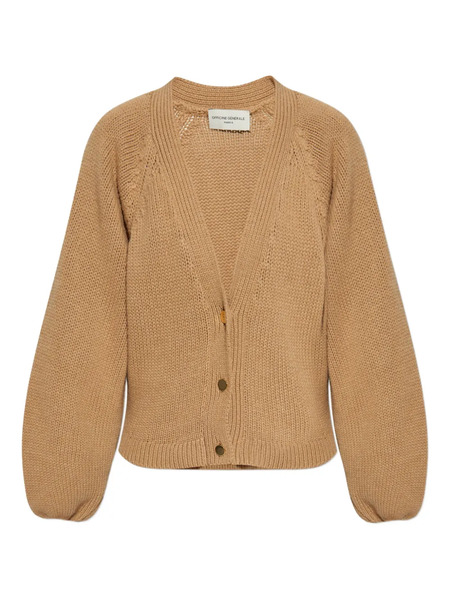  Officine Generale Balloon-sleeve Cardigan - Neutrals 