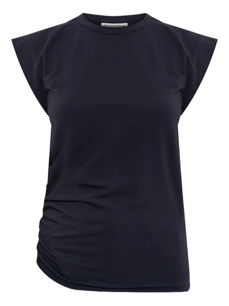  Officine Generale Gathered Cotton T-shirt - Blue 