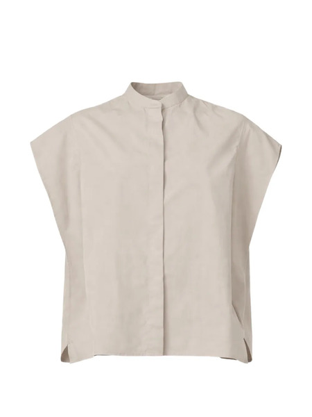  Officine Generale Leonora Cap Sleeve Blouse - Neutrals 