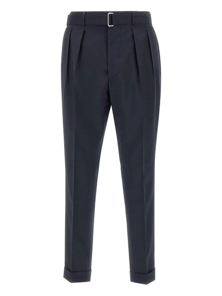  Officine Generale Pleated Belted Trousers - Blue 