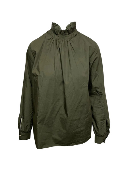  Officine Generale Ruffled-collar Blouse - Green 