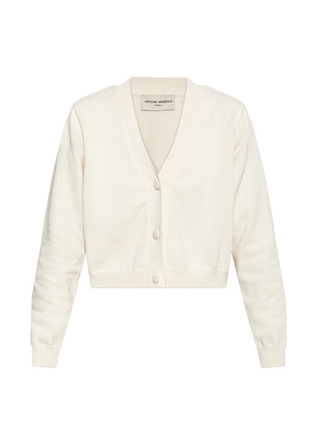  Officine Generale Serena Buttoned Cardigan - White 