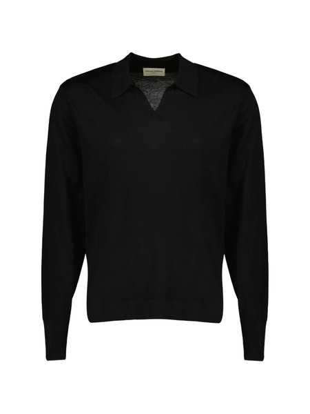  Officine Generale Simone Collared Sweater - Black 