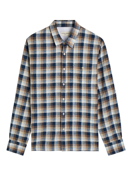  Officine Generale Younes Checked Shirt - Blue 