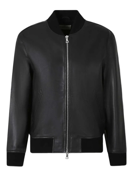  Officine Generale Zip-front Bomber Jacket - Black 