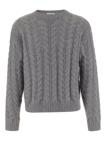  Oliver Lattughi Cable-knit Crew-neck Sweater - Grey 