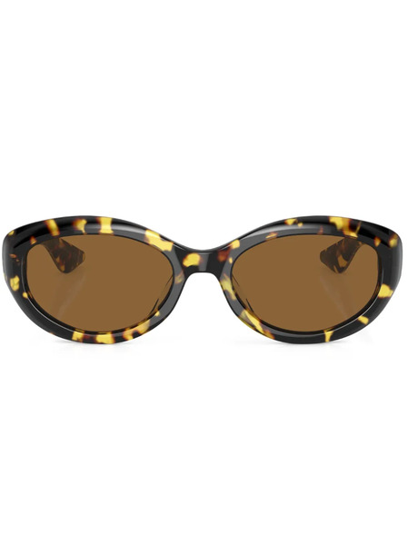  Oliver Peoples Tortoiseshell-effect Oval Sunglasses - Green 