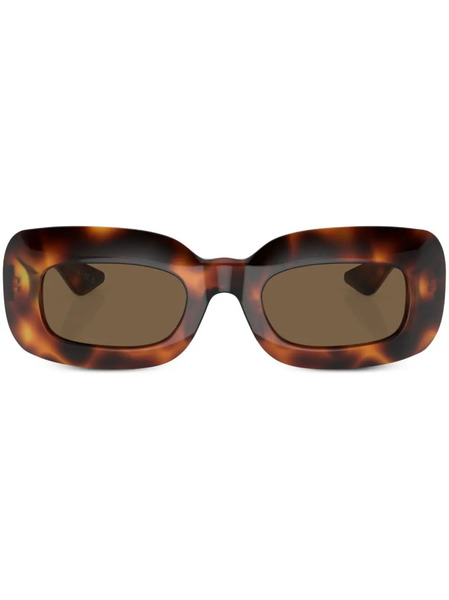  Oliver Peoples X Khaite 1966c Rectangle-frame Sunglasses - Brown 