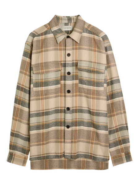  Oliver Spencer Check-print Shirt - Neutrals 