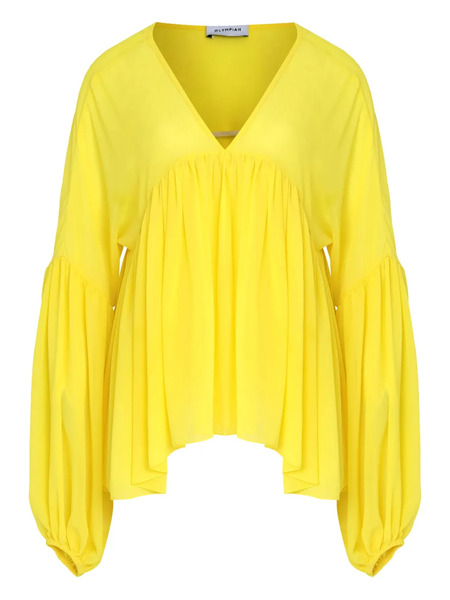  Olympiah Brisa Pleated Blouse - Yellow 