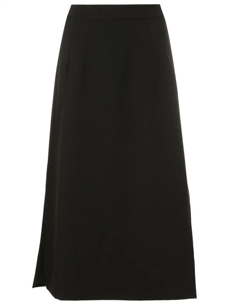  Olympiah Fenda Side-slit Midi Skirt - Black 