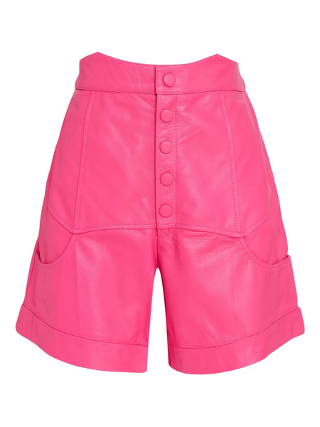  Olympiah High-waisted Leather Shorts - Pink 