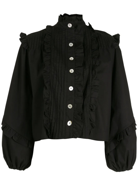  Olympiah Qora Ruffled Shirt - Black 
