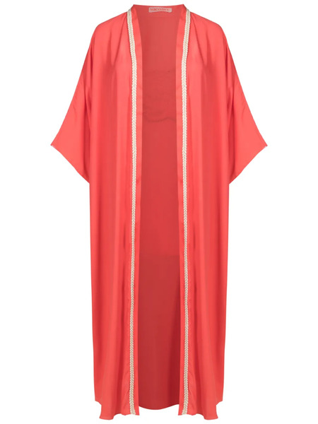  Olympiah Tiger-patch Long Kimono - Orange 
