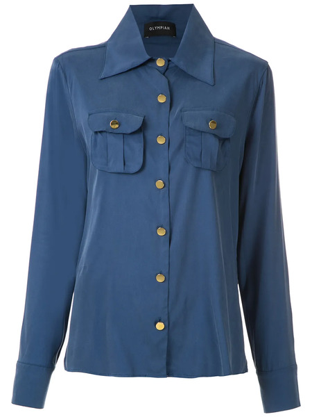  Olympiah Tulipe Pockets Shirt - Blue 
