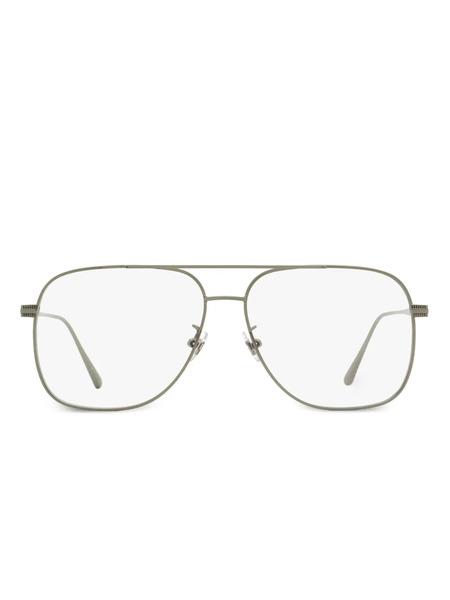  Omega Eyewear Pilot-frame Glasses - Silver 
