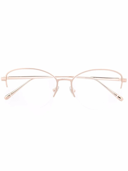  Omega Eyewear Round-frame Optical Glasses - Pink 