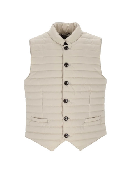  On The Bund Button Padded Jacket - Grey 