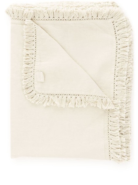  Once Milano Fringe-detailing Linen Table Cloth - Neutrals 