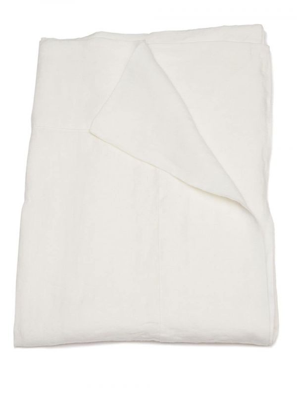  Once Milano Medium Linen Tablecloth - White 