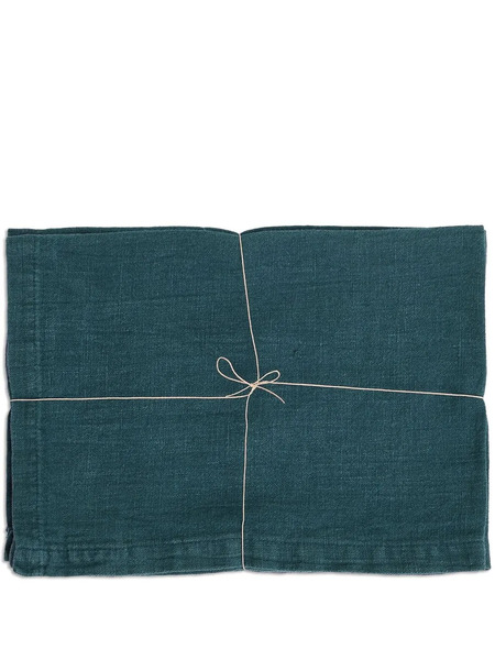  Once Milano Set Of Two Linen Placemats - Blue 