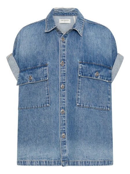  One Teaspoon Buttoned Flap-pocket Shirt - Blue 
