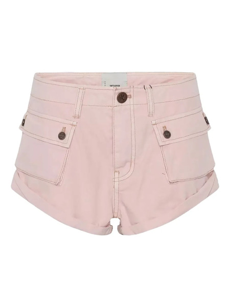  One Teaspoon Cadet Bandits Pocket Mini Shorts - Pink 