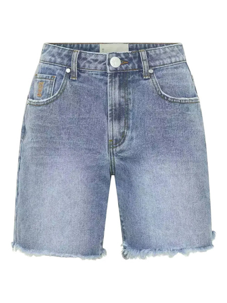  One Teaspoon Frayed Distressed Denim Shorts - Blue 