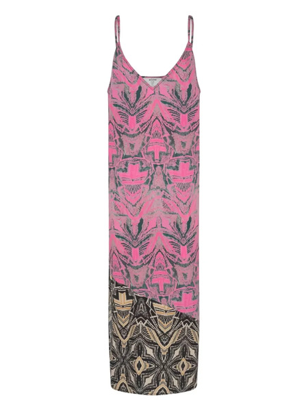  One Teaspoon Kaleidoscope Printed Midi Dress - Pink 