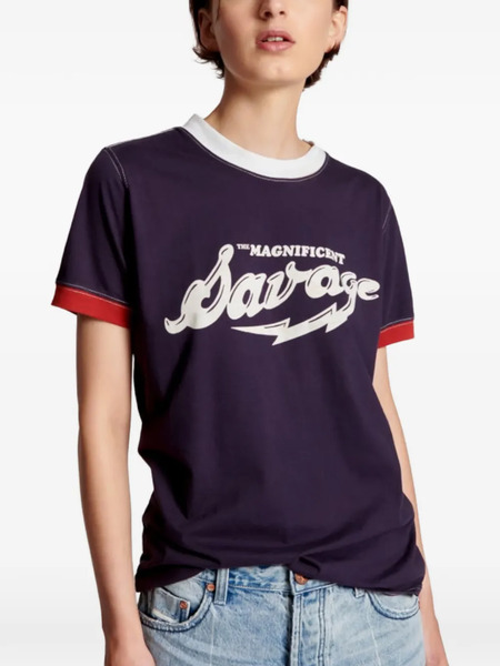  One Teaspoon Letter-print T-shirt - Blue 