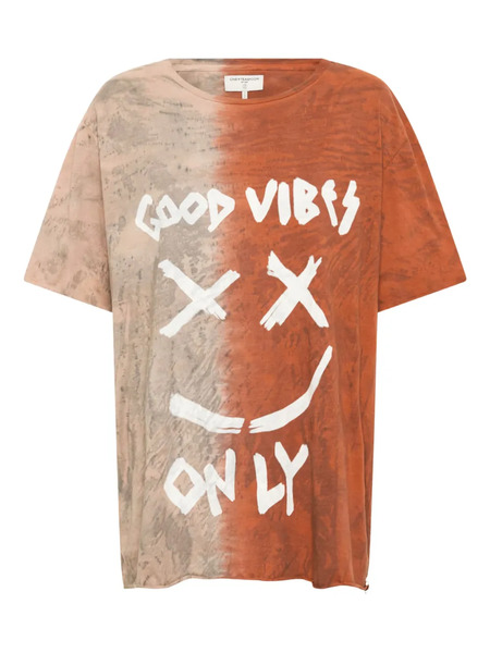  One Teaspoon Printed T-shirt - Brown 
