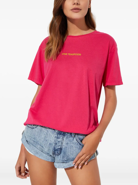  One Teaspoon Round-neck T-shirt - Pink 