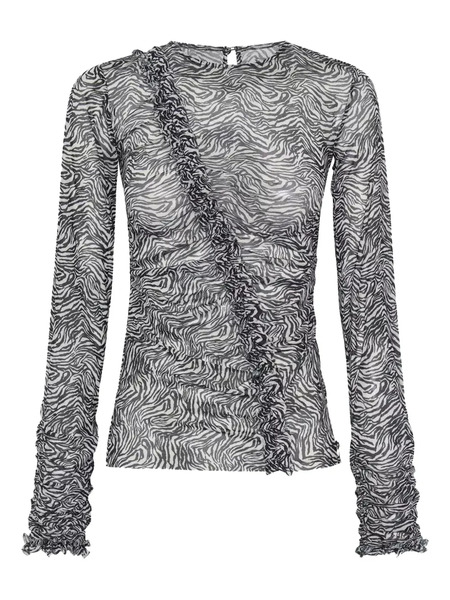 One Teaspoon Zebra-pattern Blouse - White 