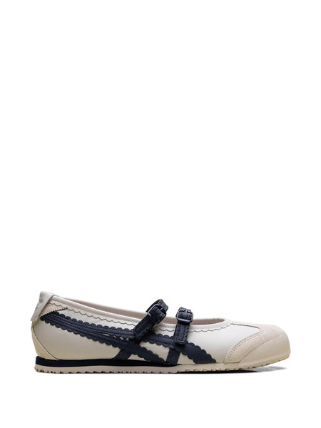  Onitsuka Tiger Mexico 66 Buckled Scallop Sneakers - Neutrals 