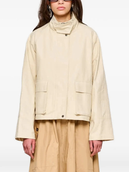  Oof Wear Cotton Single-breasted Coat - Neutrals 
