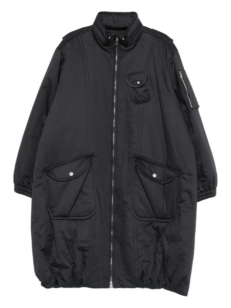  Open Yy Cargo Zip-up Oversized Coat - Blue 