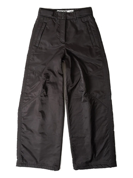  Open Yy Drawstring-hem Wide-leg Trousers - Brown 
