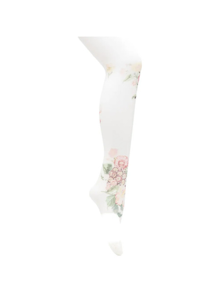 Open Yy Floral Tights - White 