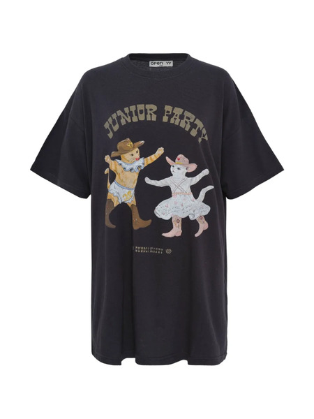  Open Yy Kitty Party T-shirt - Black 
