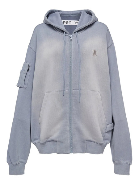  Open Yy Long-sleeve Hoodie - Blue 
