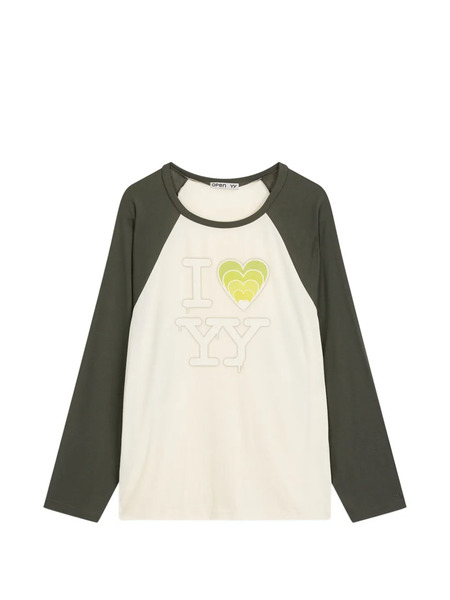  Open Yy Long-sleeve Raglan T-shirt - Neutrals 