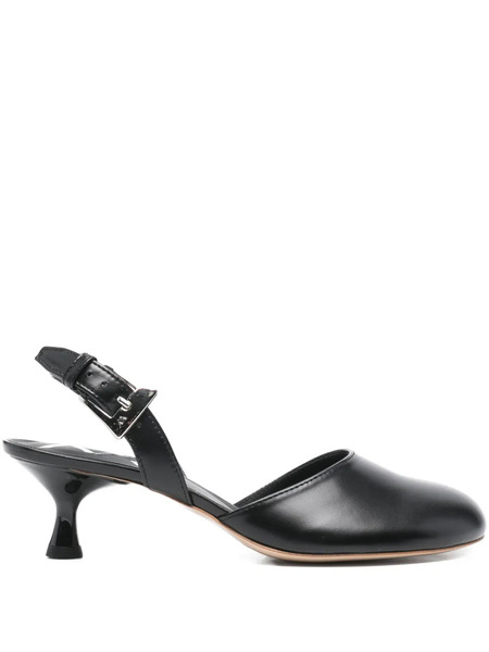  Open Yy 60mm Bun Slingback Sandals - Black 